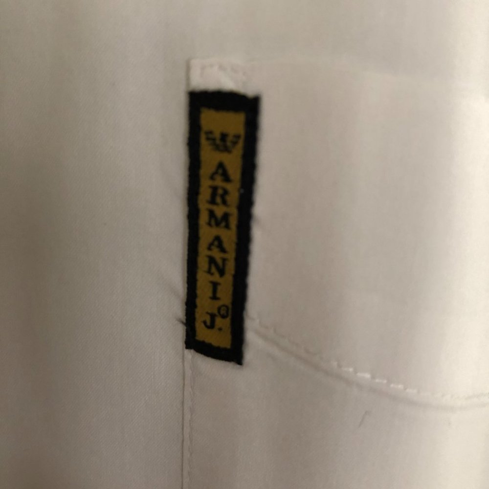 Brand New Button Down White Armani Shirt XL